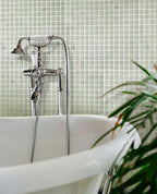 Bathroom backed out Icy Seafoam Squares Glass Pool Tile