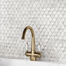 Illumin Silver Dust Mermaid Scale Glass Mosaic Tile