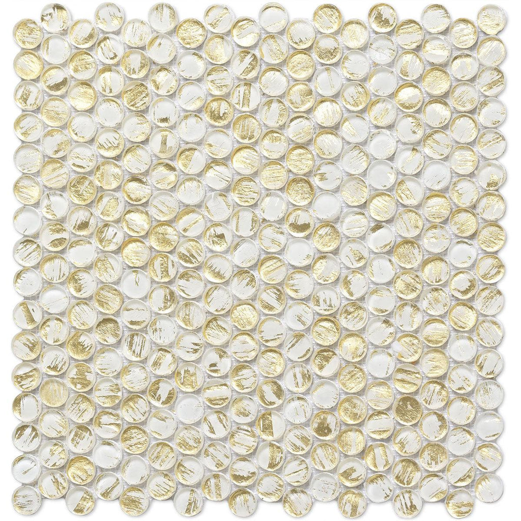 Illumine Gold Dust Penny Round Mosaic TIle