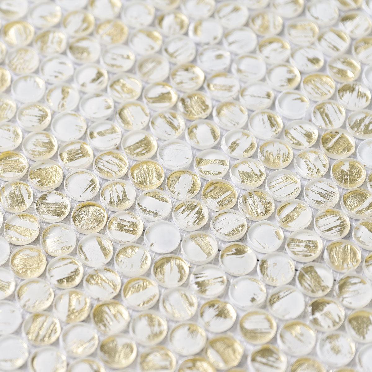 Illumine Gold Dust Penny Round | Tile Club