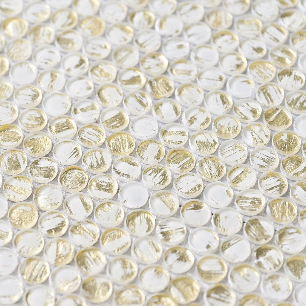 Illumine Gold Dust Penny Round | Tile Club