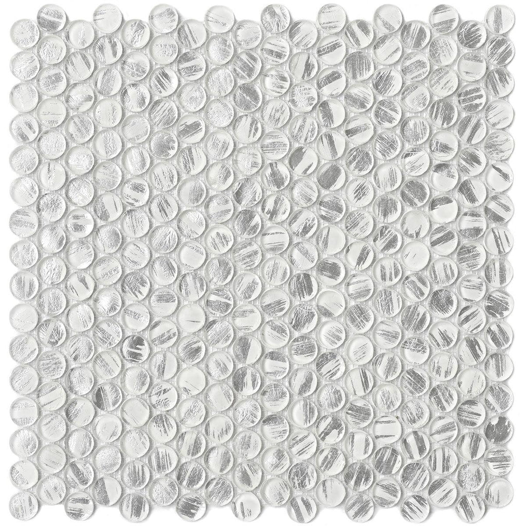 Illumine Silver Dust Penny Round | Tile Club