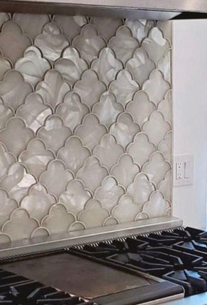 Glass Cloud Platinum Tile