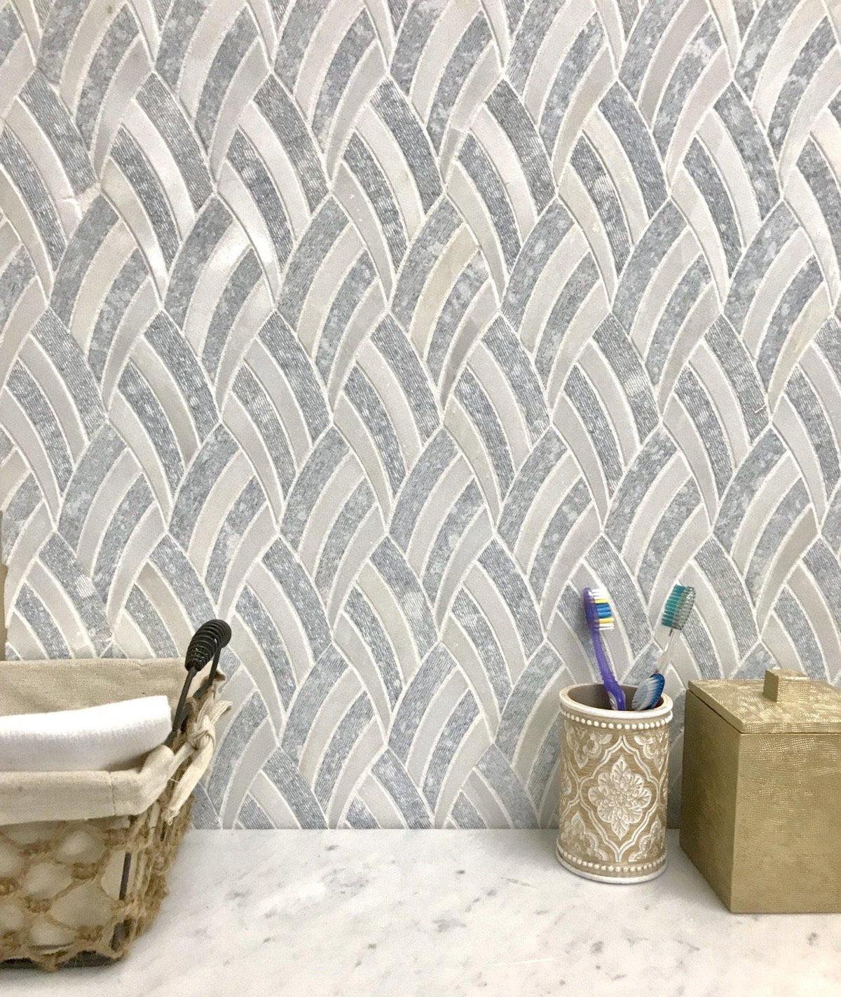 Imperial White Marble Mosaic Tile|Tile Club