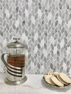 leaf tile backsplash