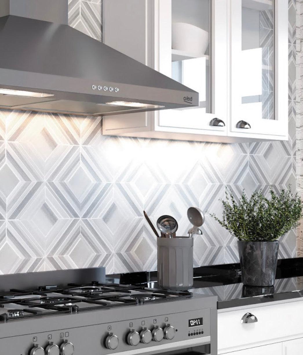 Equator Diamond & Square Mosaic Tile | Tile Club