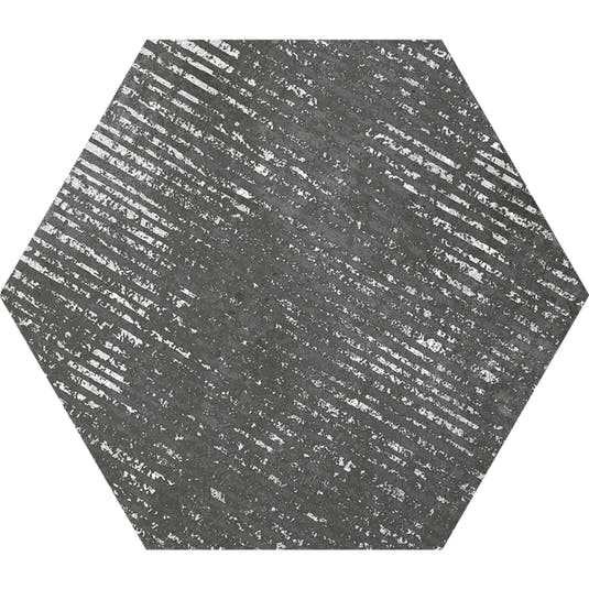 Ink Black Dimension Porcelain Hexagon Tile | Tile Club