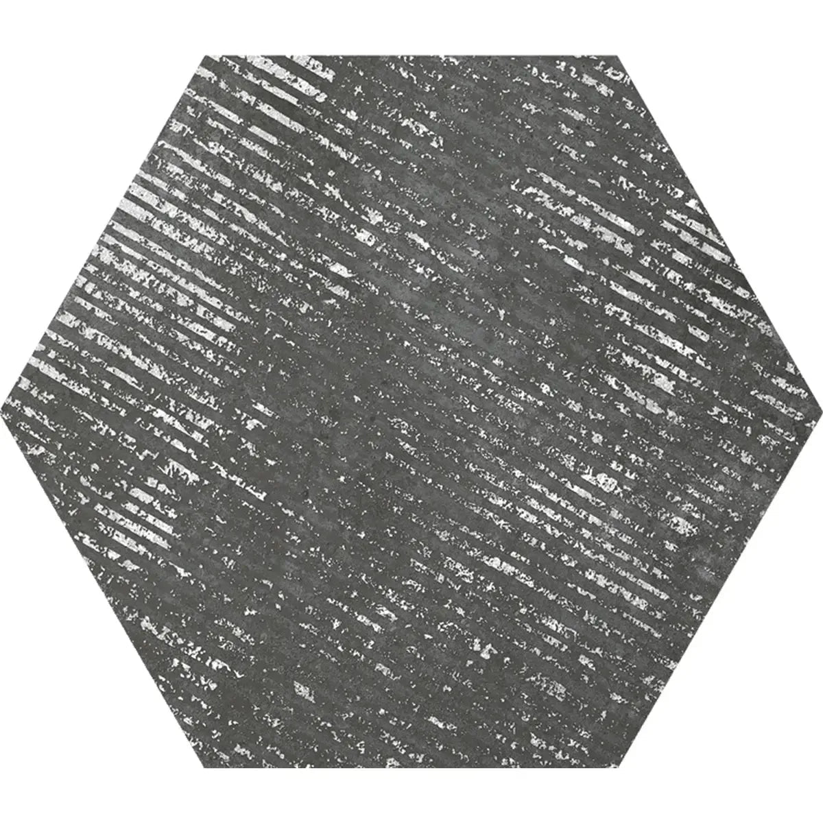 Ink Black Dimension Porcelain Hexagon Tile | Tile Club