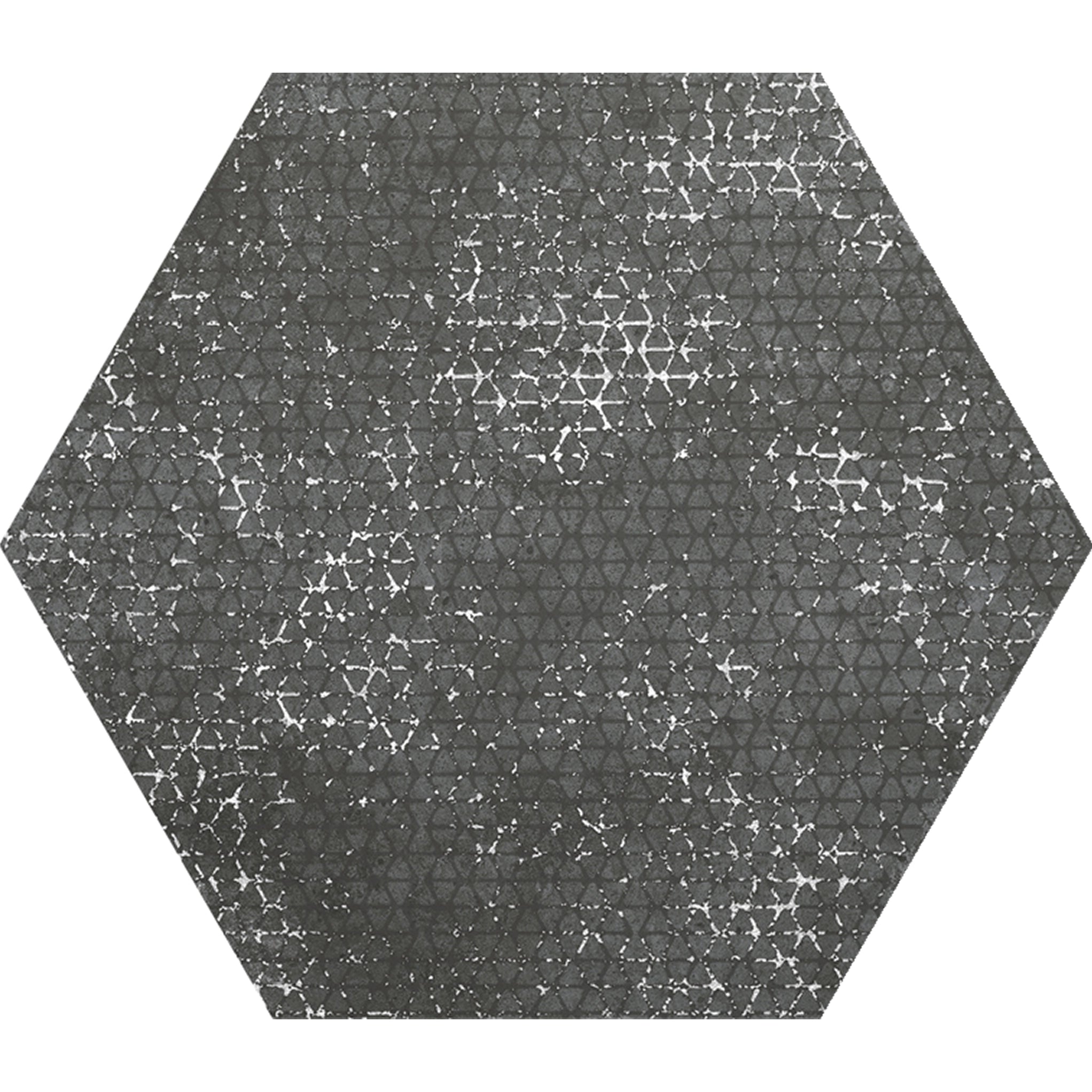 Ink Black Dimension Porcelain Hexagon Tile