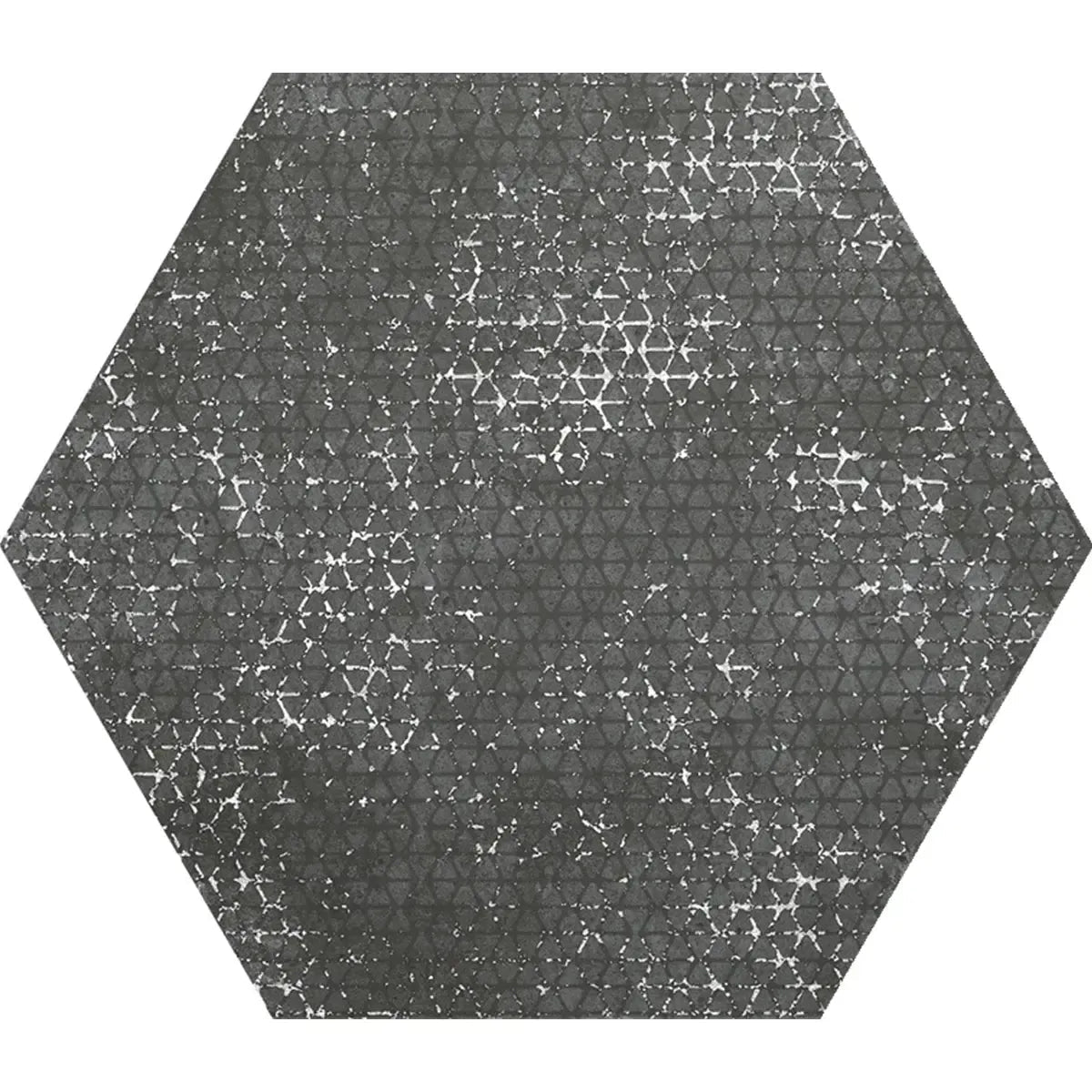 Ink Black Dimension Porcelain Hexagon Tile | Tile Club