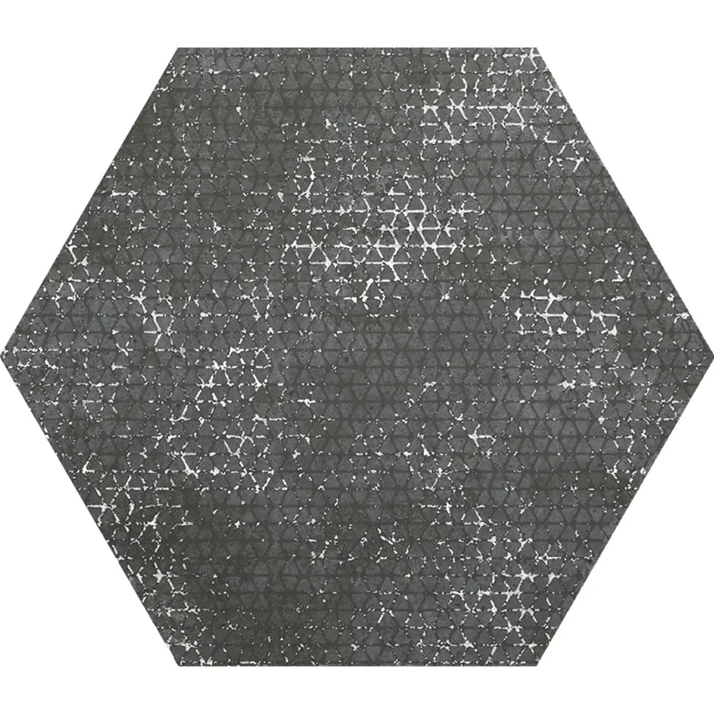 Ink Black Dimension Porcelain Hexagon Tile | Tile Club