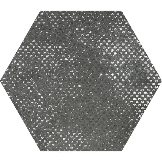 Ink Black Dimension Porcelain Hexagon Tile | Tile Club