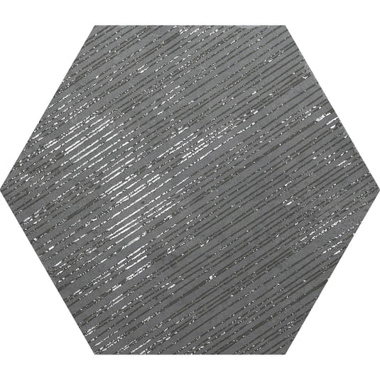 Ink Black Dimension Porcelain Hexagon Tile | Tile Club
