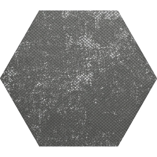 Ink Black Dimension Porcelain Hexagon Tile | Tile Club