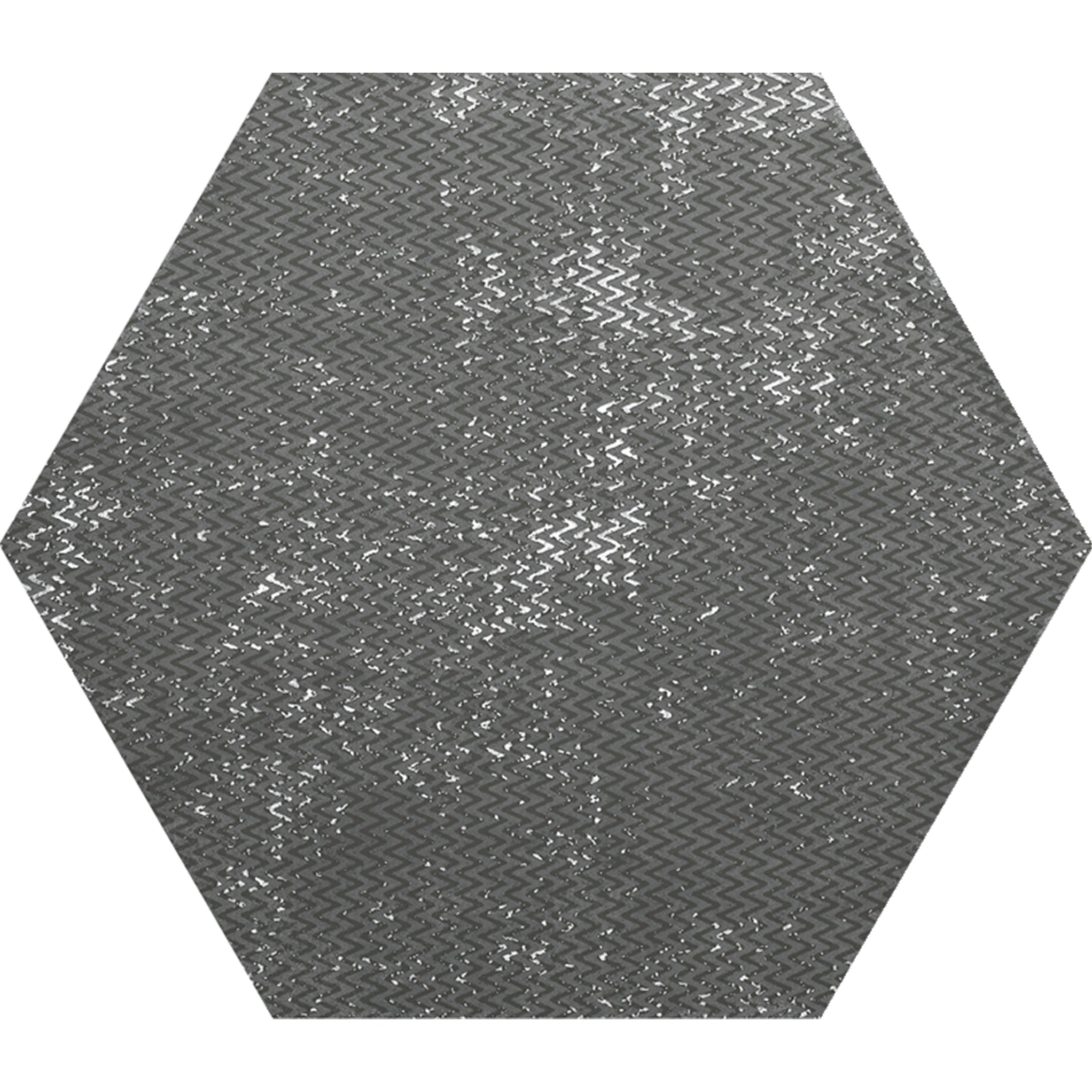 Ink Black Dimension Porcelain Hexagon Tile