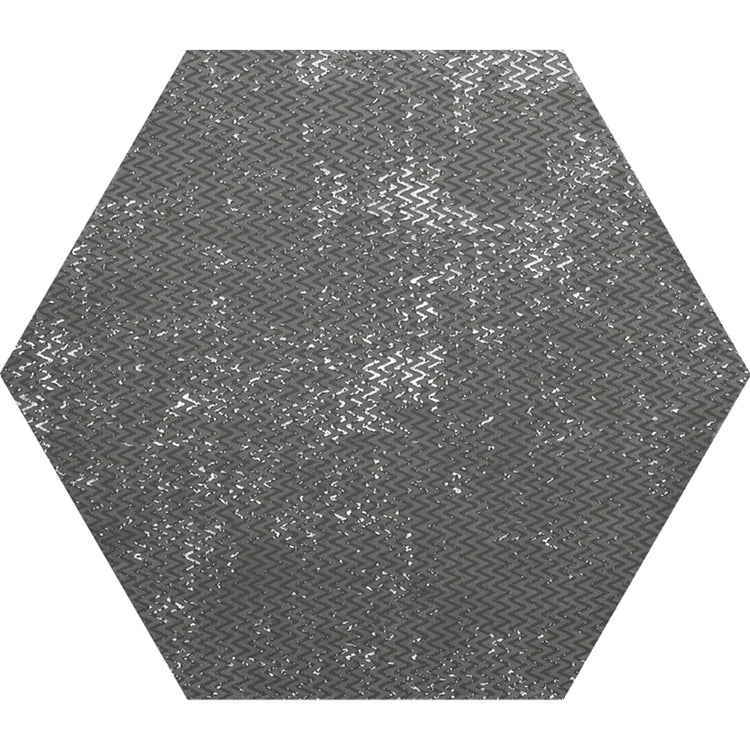 Ink Black Dimension Porcelain Hexagon Tile | Tile Club