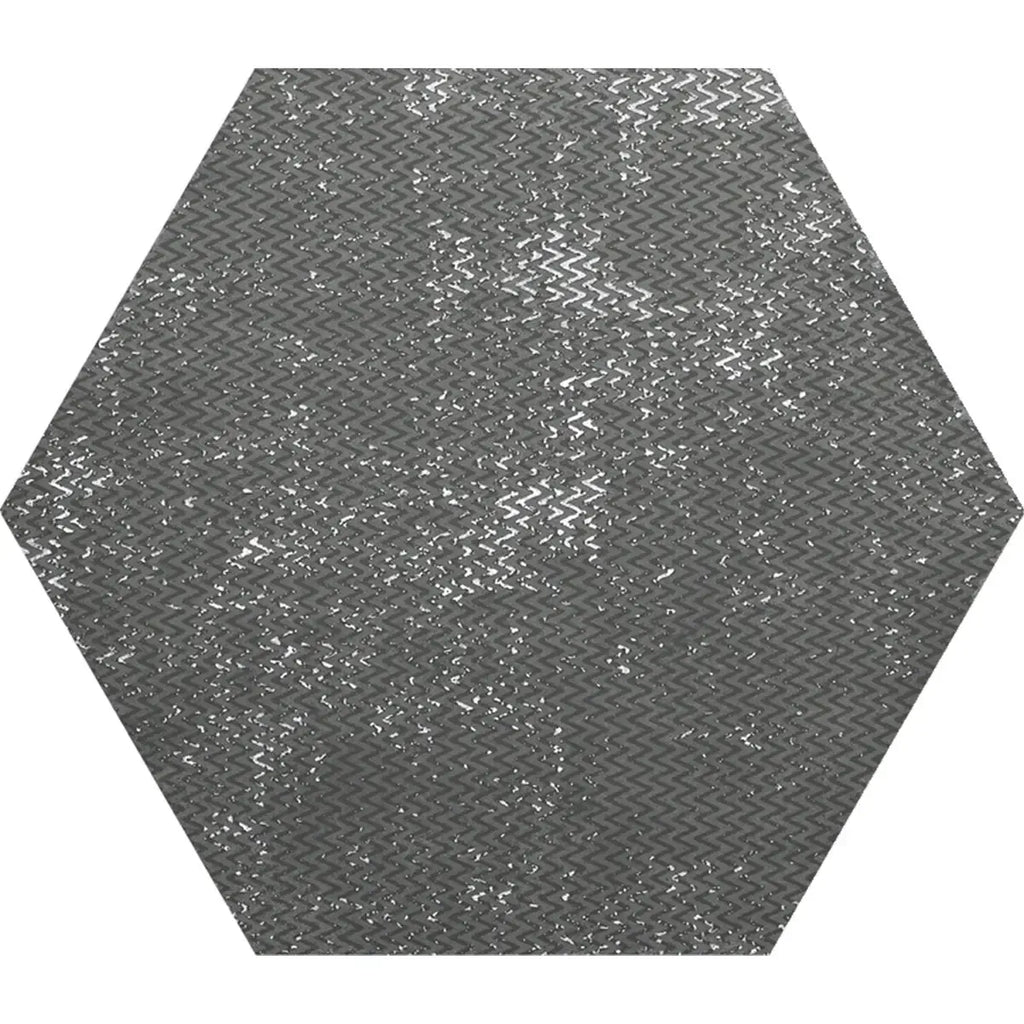 Ink Black Dimension Porcelain Hexagon Tile | Tile Club