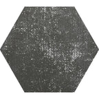 Ink Black Dimension Porcelain Hexagon Tile | Tile Club