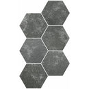 Ink Black Dimension Porcelain Hexagon Tile