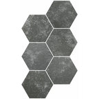 Ink Black Dimension Porcelain Hexagon Tile