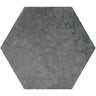 Ink Black Porcelain Hexagon Tile
