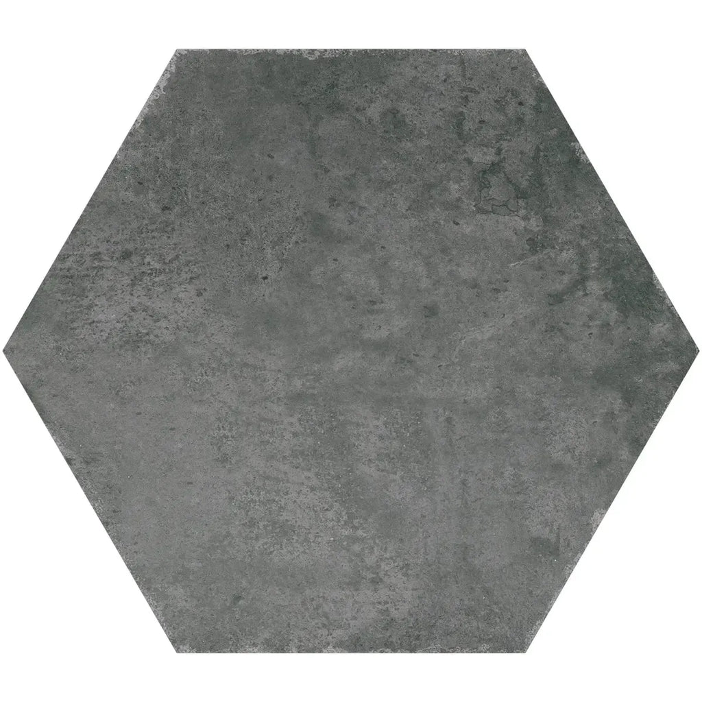 Ink Black Porcelain Hexagon Tile | Tile Club