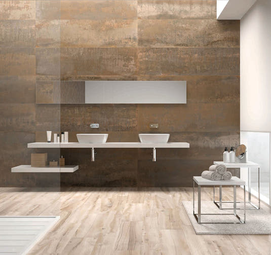 12" x 24" Ionic Metallic Copper Porcelain Tile | Tile Club