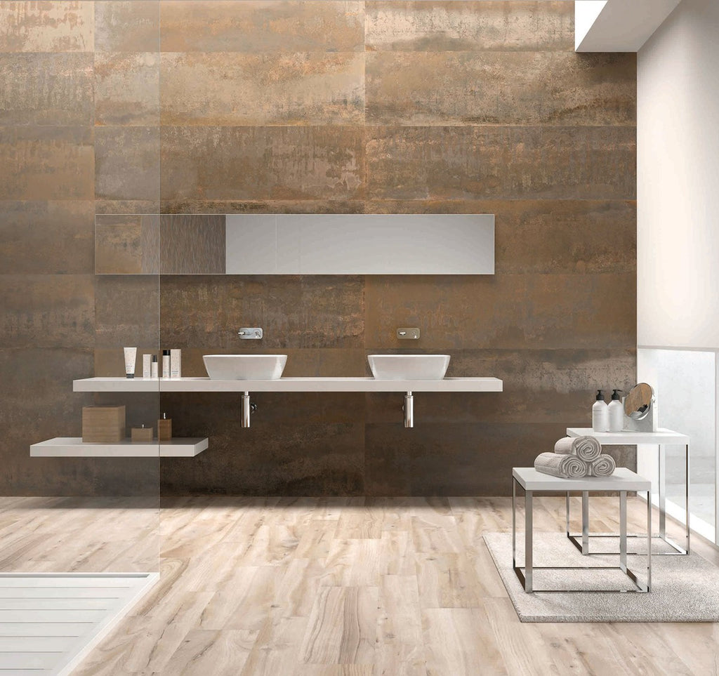 12" x 24" Ionic Metallic Copper Porcelain Tile | Tile Club