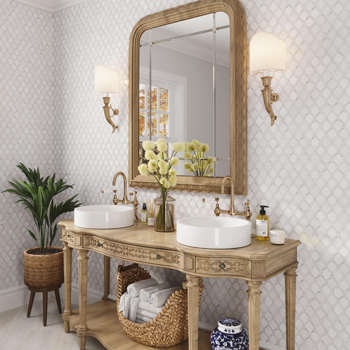 Italiano White Marble Mosaic Tile | Tile Club