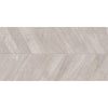Japandi Chevron Gray Wood-Look Tile Flooring