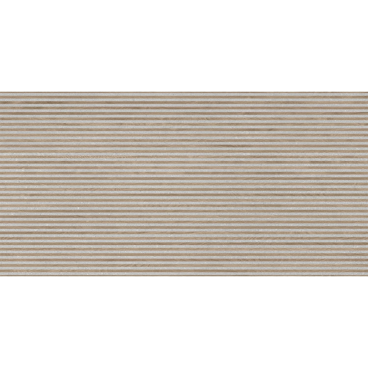 Japandi Contrast Gray Slat Wall Tile