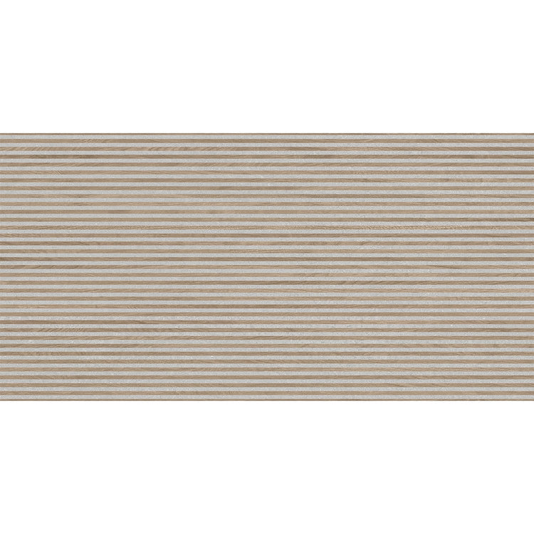 Japandi Contrast Gray Slat Wall Tile