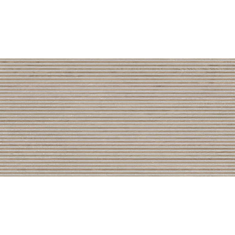 Japandi Contrast Gray Slat Wall Tile