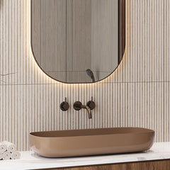 Japandi Contrast Gray Slat Wall Tile
