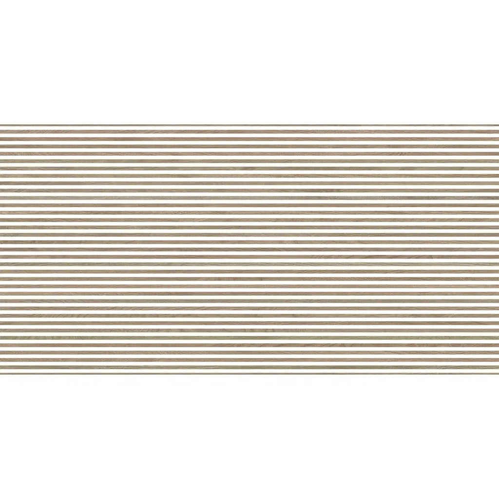 Japandi Contrast White Slat Wood-Look Wall Tile