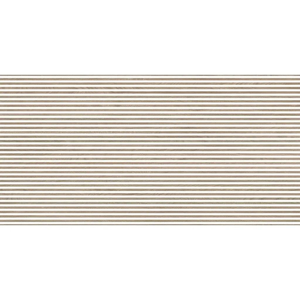 Japandi Contrast White Slat Wall Tile | Tile Club