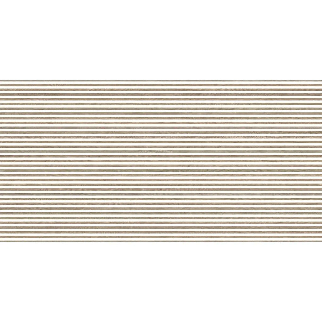Japandi Contrast White Slat Wall Tile | Tile Club