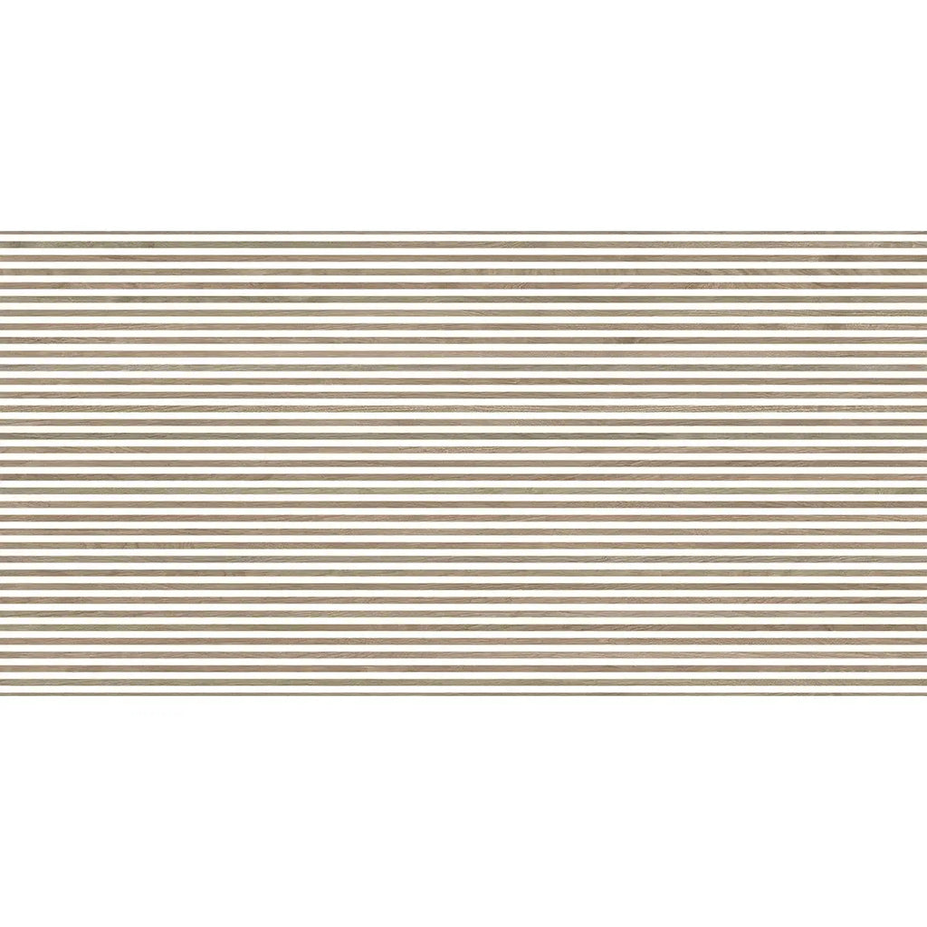 Japandi Contrast White Slat Wall Tile | Tile Club