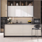 Japandi Contrast White Slat Wall Tile | Tile Club