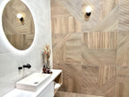 Japandi Geometric Wood Accent Wall Tile | Tile Club