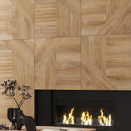 Japandi Geometric Wood Accent Wall Tile | Tile Club