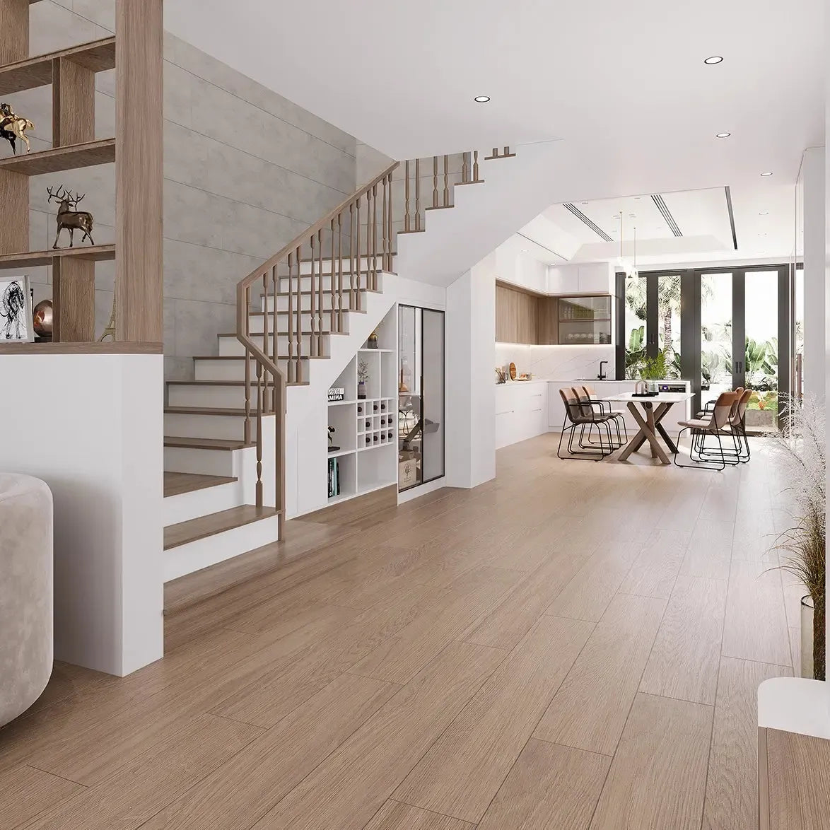 Japandi Natural 10x60 Wood-Look Tile Flooring | Tile Club