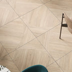 Japandi Natural Parquet Wood-Look Tile Flooring | Tile Club