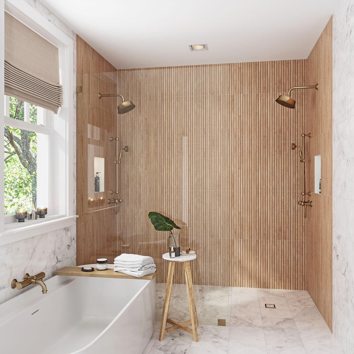 Japandi Natural Slat Wall Tile | Tile Club