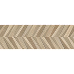 Japandi Textured Chevron Dark Wood Porcelain TIle