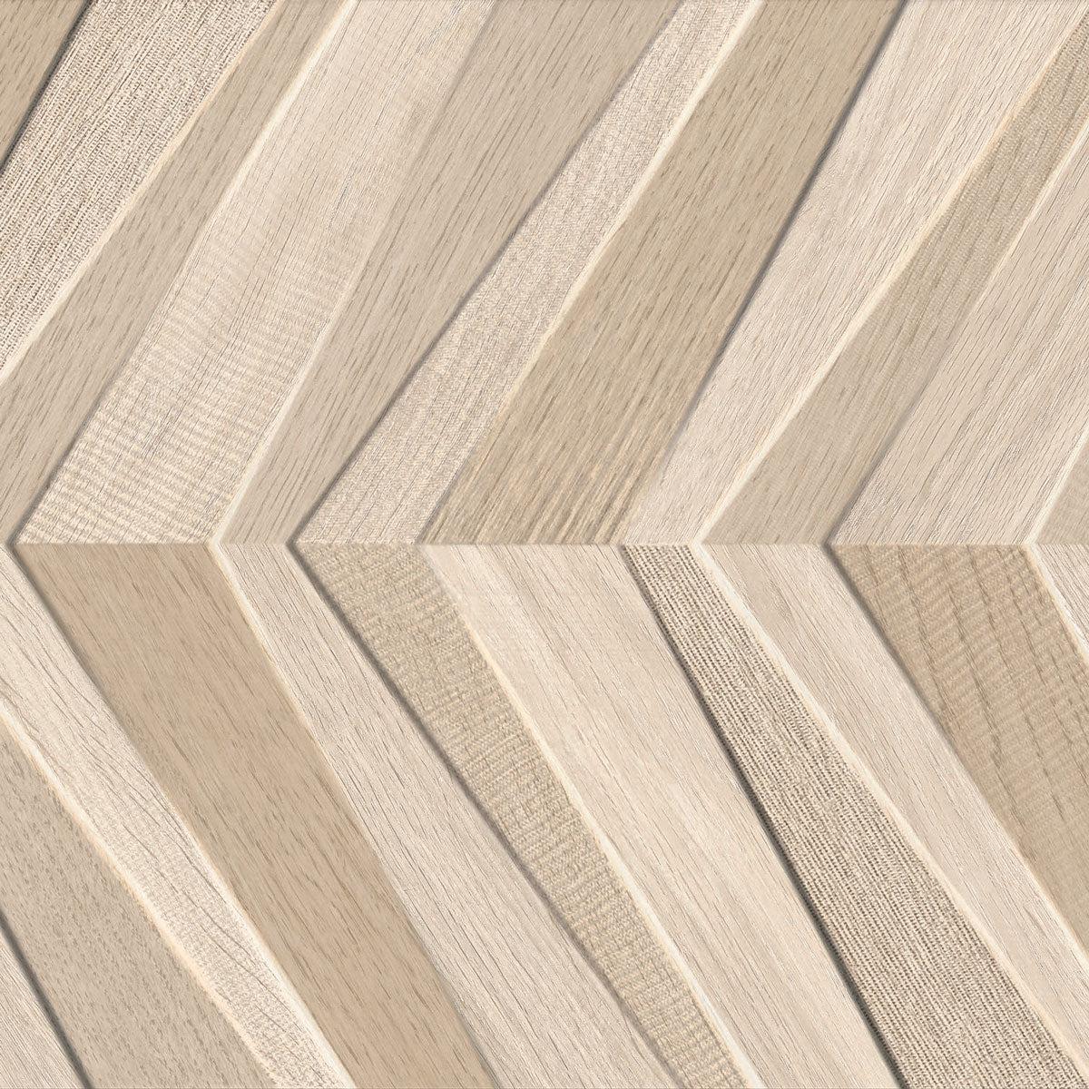 Japandi Textured Chevron Light Wood