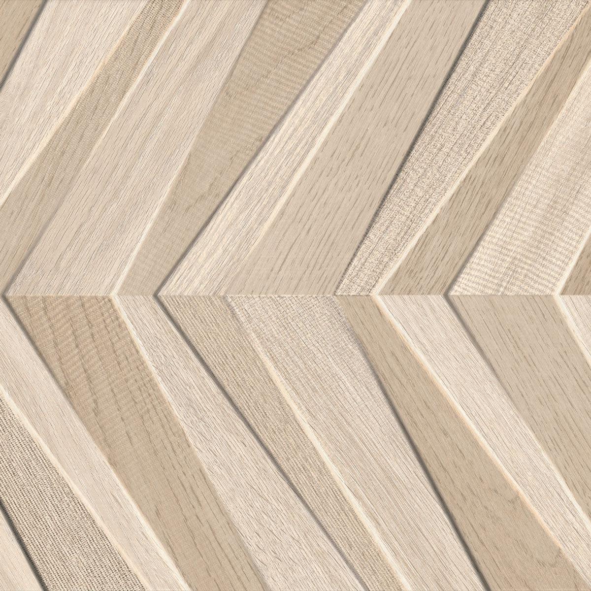 Japandi Textured Chevron Light Wood