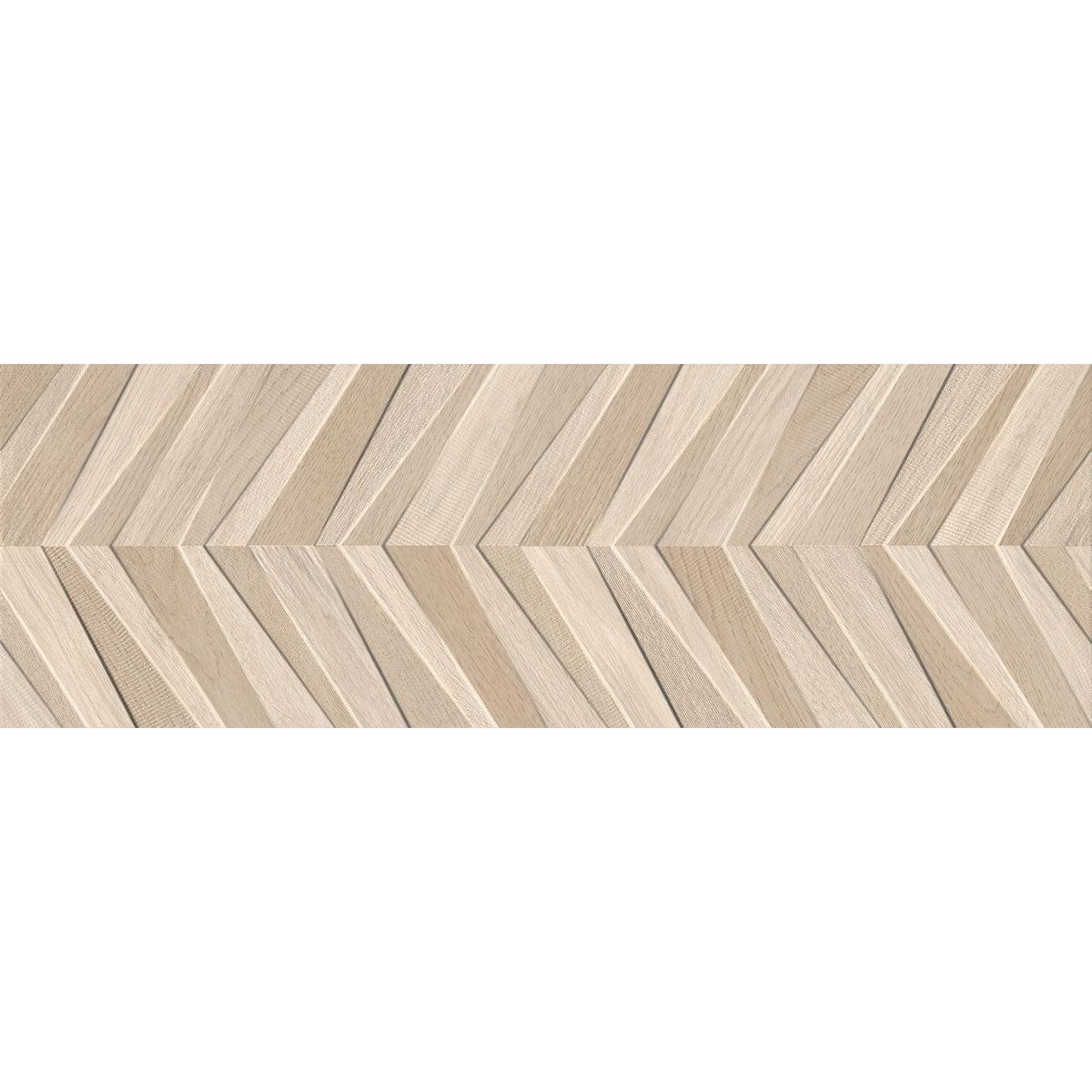 Japandi Textured Chevron Light Wood