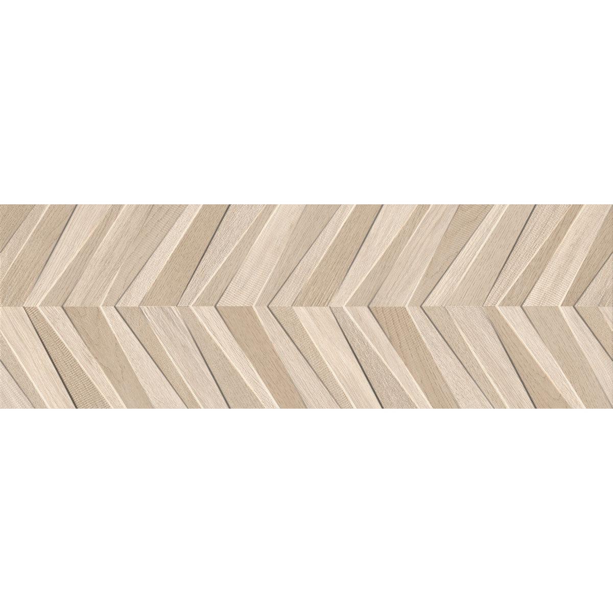 Japandi Textured Chevron Light Wood