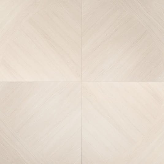 Japandi White Parquet Wood-Look Tile Flooring